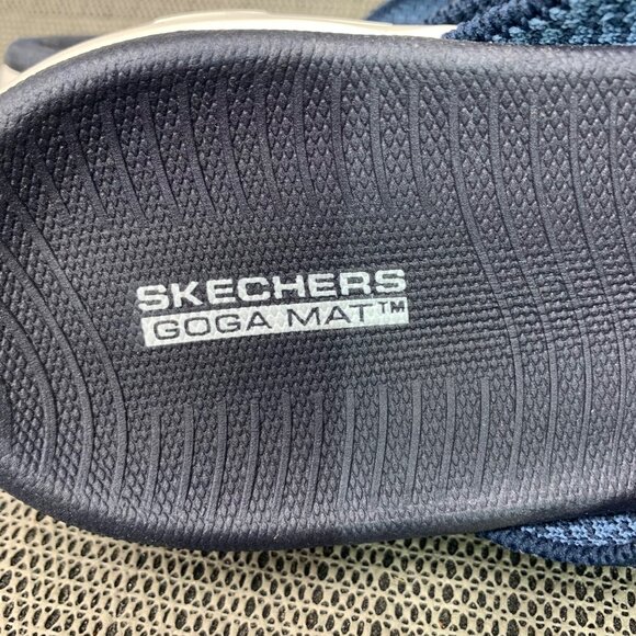 Skechers On-The-Go Womens Size 10 Navy Goga Mat Flip-Flops - Picture 2 of 9
